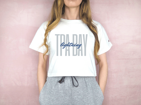 TB Lightning Tall Teams Colors Champion Crop Tee