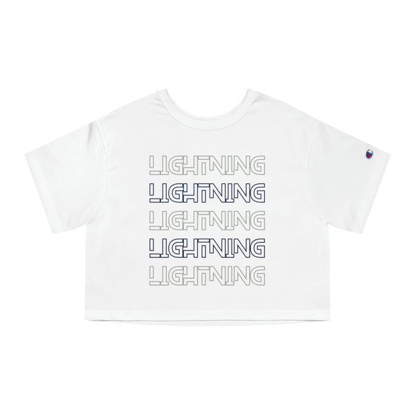 Tampa Bay Lightning Retro Repeat Champion Crop Tee