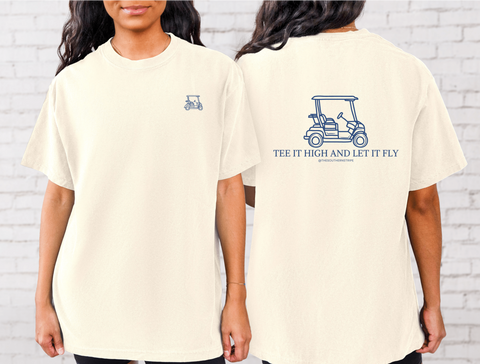 Tee It High and Let It Fly Navy Golf Tee