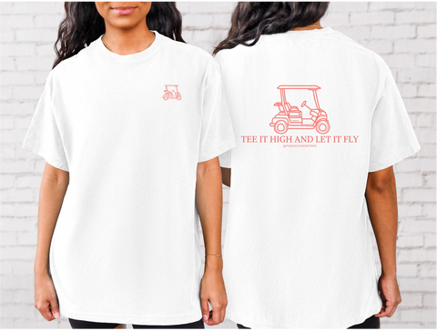 Tee It High and Let It Fly Pink Golf Tee